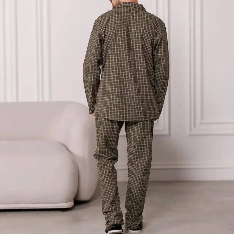 Піжама чоловіча Фланель Х "Classic Flannel" olive - 1