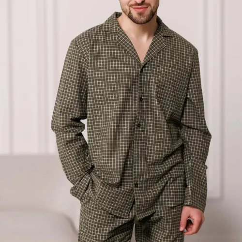 Піжама чоловіча Фланель Х "Classic Flannel" olive - 4