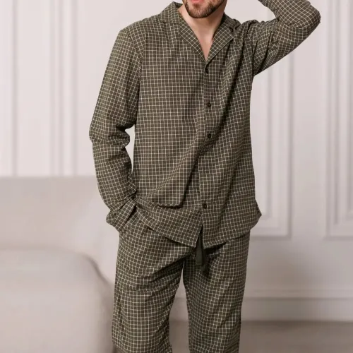 Піжама чоловіча Фланель Х "Classic Flannel" olive - 5