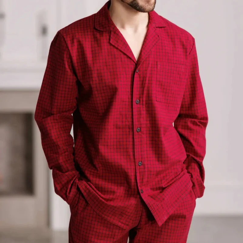 Пижама мужская Фланель Х "Classic Flannel" red - 1