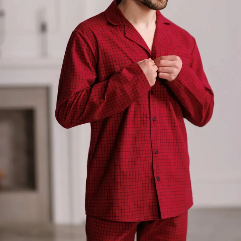 Пижама мужская Фланель Х "Classic Flannel" red - 5