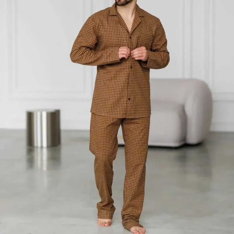 Піжама чоловіча Фланель Х "Classic Flannel" sandy - 1