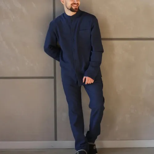 Піжама чоловіча Фланель Х "Classic Flannel soft" blue