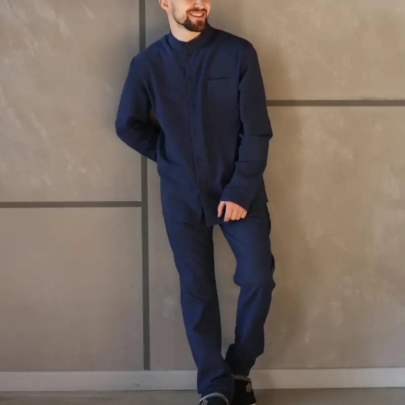 Пижама мужская Фланель Х "Classic Flannel soft" blue