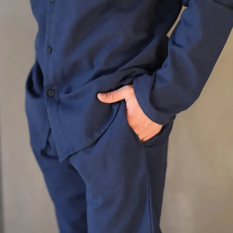 Пижама мужская Фланель Х "Classic Flannel soft" blue - 5