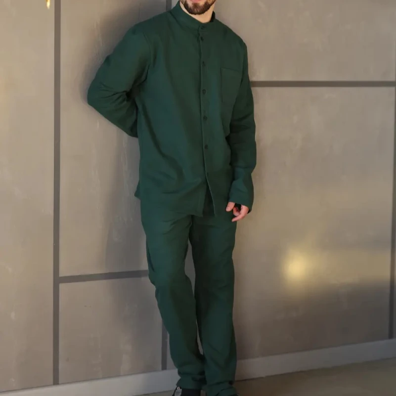 Пижама мужская Фланель Х "Classic Flannel soft" green - 5