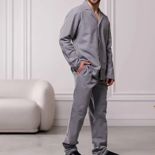 Піжама чоловіча Фланель Х "Classic Flannel soft" ligth gray - 3