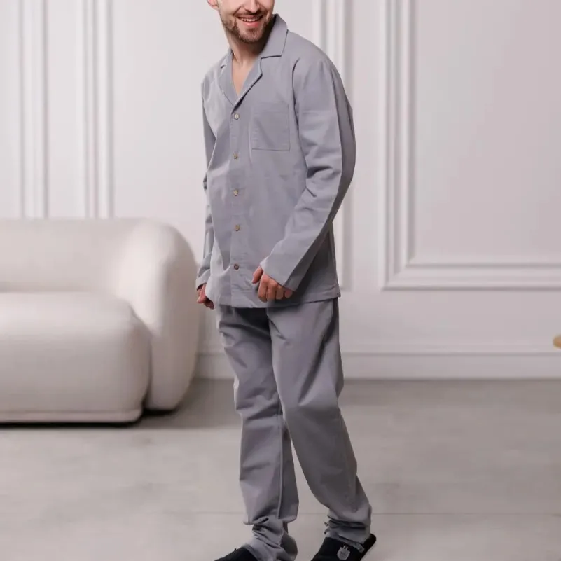 Піжама чоловіча Фланель Х "Classic Flannel soft" ligth gray