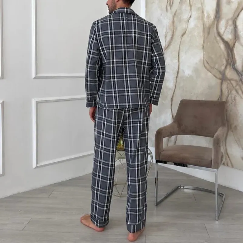 Піжама чоловіча Фланель С "Cozy Flannel" black - 1
