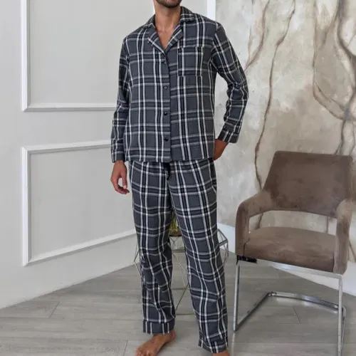 Піжама чоловіча Фланель С "Cozy Flannel" black