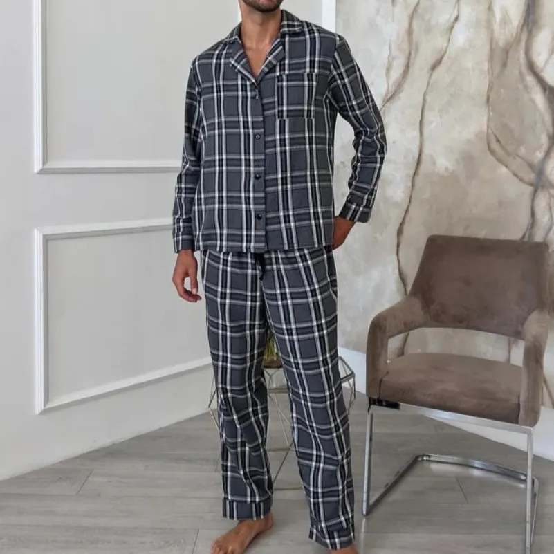 Піжама чоловіча Фланель С "Cozy Flannel" black