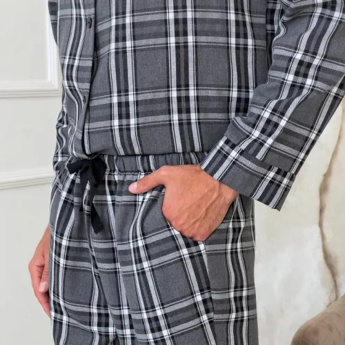 Піжама чоловіча Фланель С "Cozy Flannel" black - 3