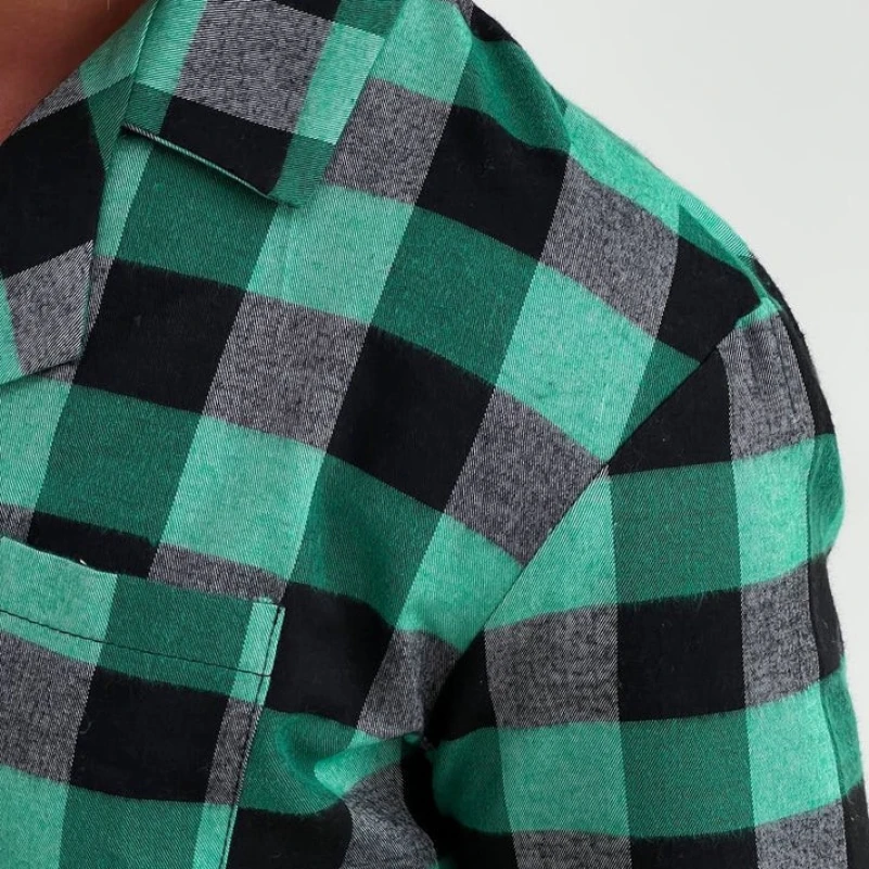 Пижама мужская Фланель С "Cozy Flannel" green - 1