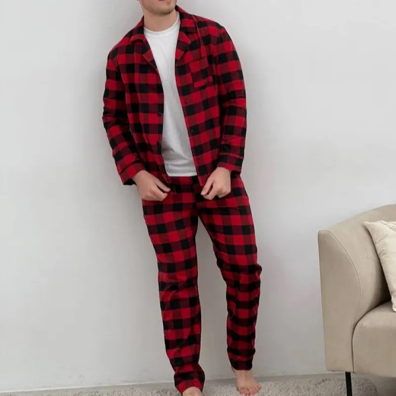 Піжама чоловіча Фланель С "Cozy Flannel" red