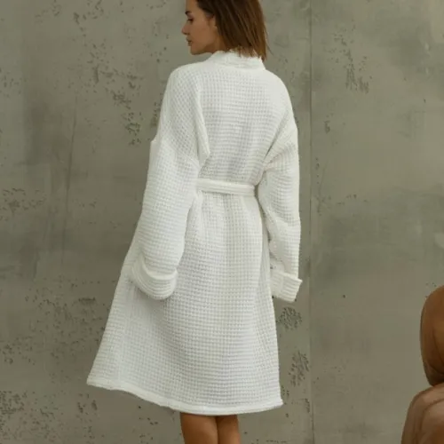 Халат жіночий "Cozy waffle" white - 5