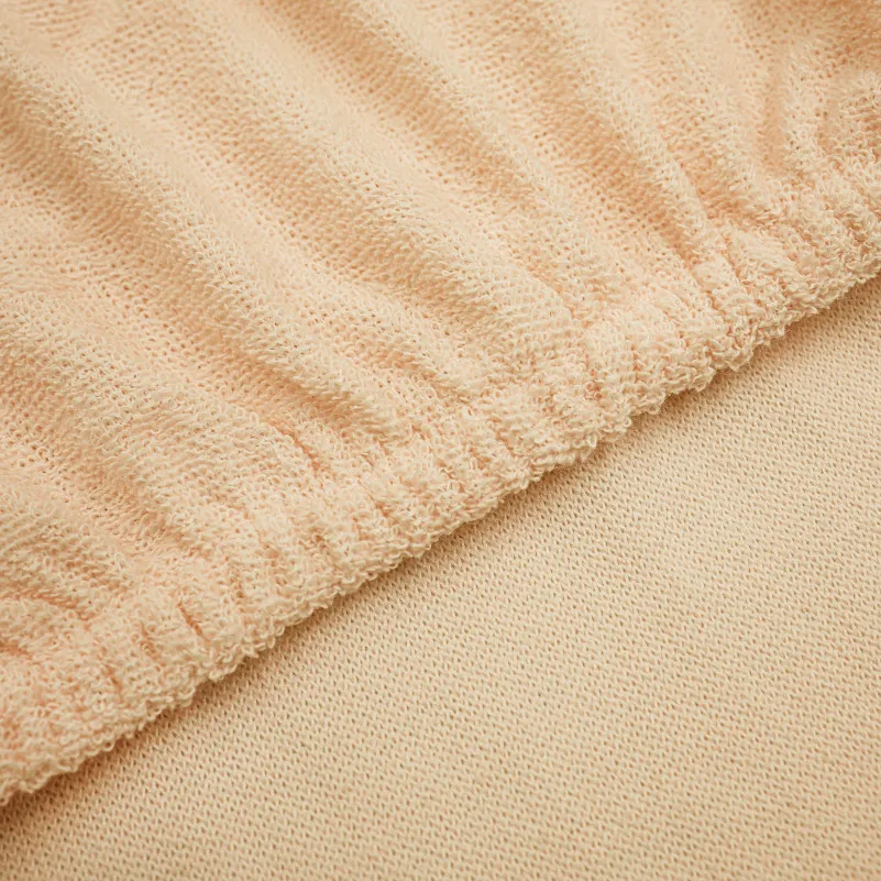 Простынь на резинке К Terry Line "Creamy" - высота 25 см