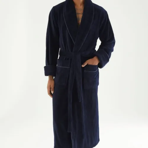 Халат М "Dark Blue Spa Robe"