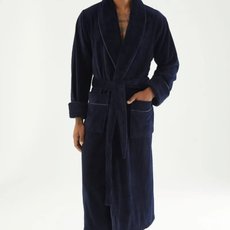Халат М "Dark Blue Spa Robe"