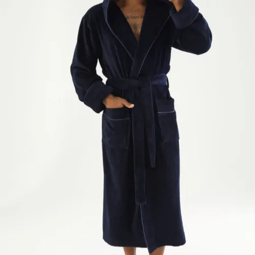 Халат М "Dark blue Lounge Robe"