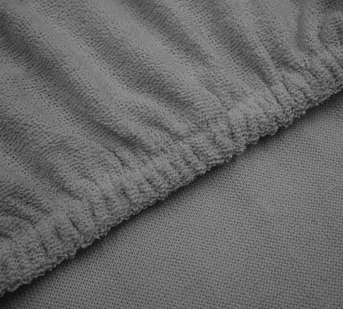 Простынь на резинке К Terry Line "Dark gray" - высота 25 см