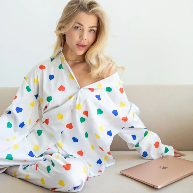 Пижама женская шелк "Deary" - 4