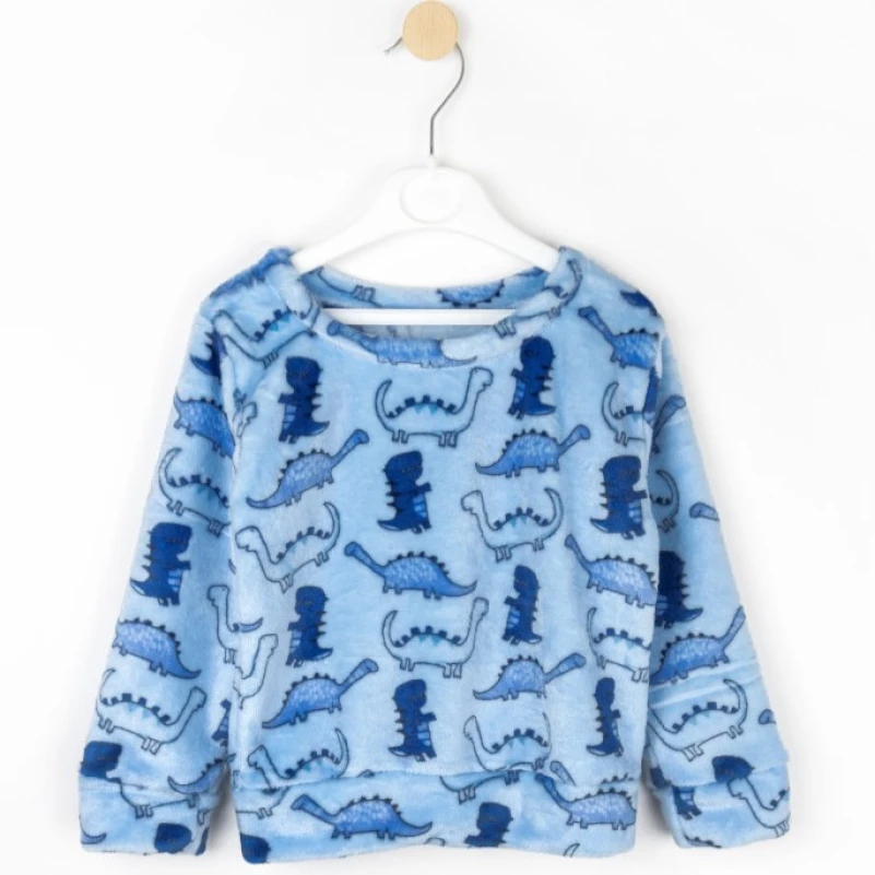 Пижама детская теплая для мальчиков "Dino Snooze" - 1