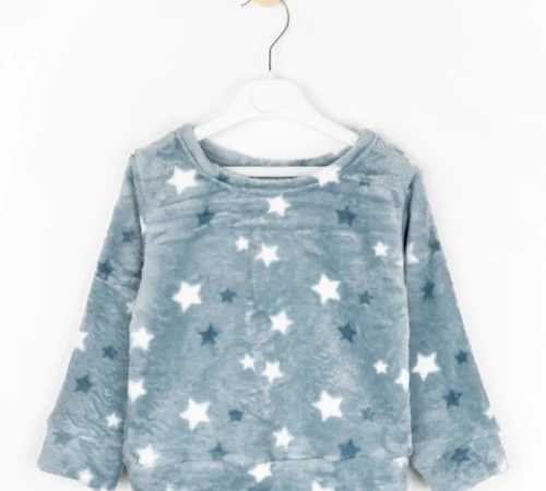  Пижама теплая детская для девушек "Dream Galaxy" gray - 2