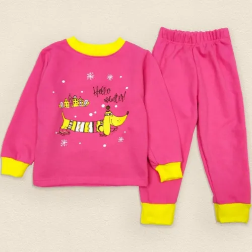 Піжама дитяча тепла для дівчат "Dreamland" dog