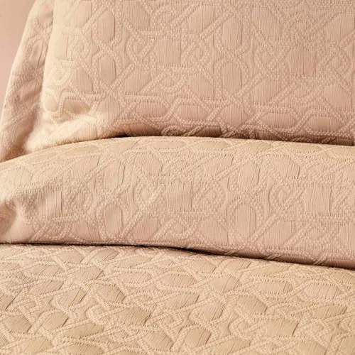 Набор покрывало + наволочки С "Earthy Textures creamy" - 2