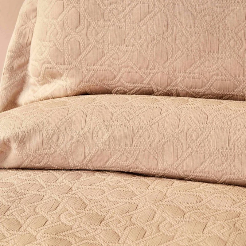 Набір покривало + наволочки С "Earthy Textures creamy" - 1