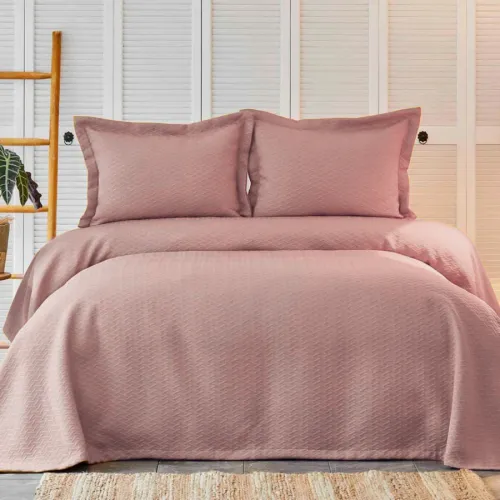 Набор покрывало + наволочки 2 шт С "Elegant Bedding Duo light purple"