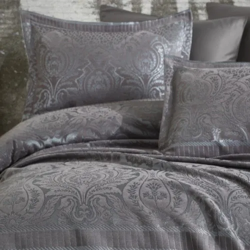 Набор покрывало + наволочки 2 шт С "Elegant Jacquard antrasit" - 2