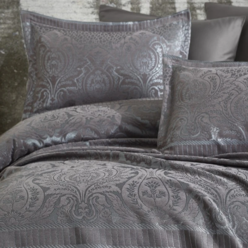 Набір покривало + наволочки 2 шт С "Elegant Jacquard antrasit" - 1