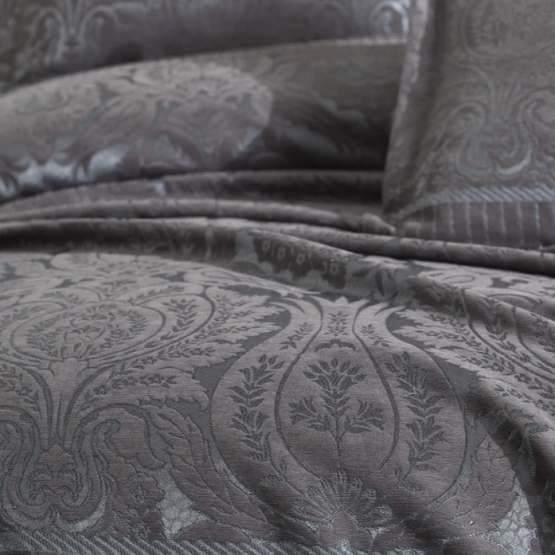 Набір покривало + наволочки 2 шт С "Elegant Jacquard antrasit" - 2