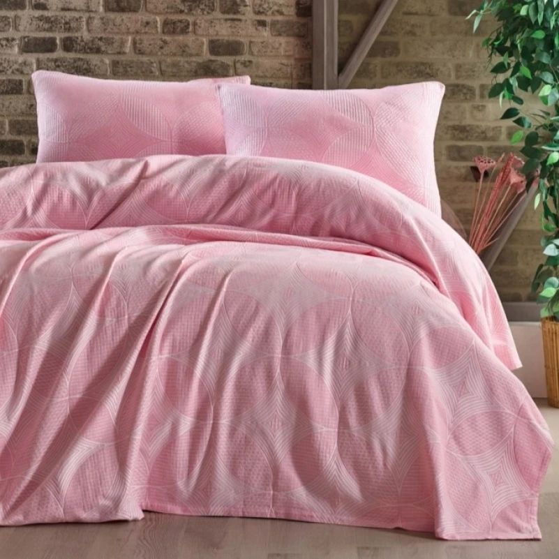 Набір покривало + наволочки 2 шт С "Elegant Pique powder"