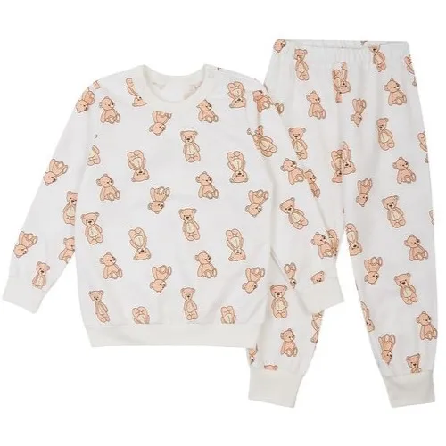 Пижама детская утепленная (свитшот + штаны) "Fairy Tale" beige bears