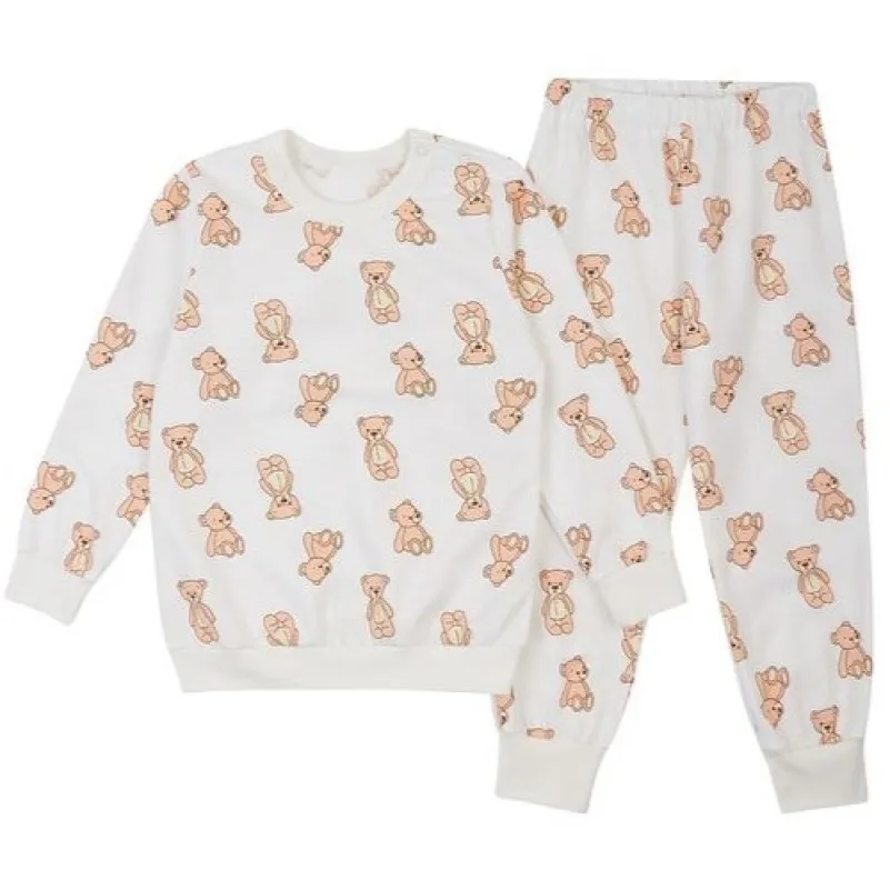 Пижама детская утепленная (свитшот + штаны) "Fairy Tale" beige bears