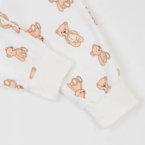 Піжама дитяча утеплена (світшот + штани) "Fairy Tale" beige bears - 5
