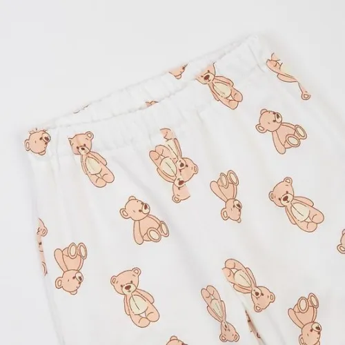 Піжама дитяча утеплена (світшот + штани) "Fairy Tale" beige bears - 4
