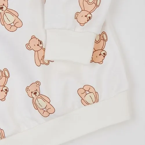 Піжама дитяча утеплена (світшот + штани) "Fairy Tale" beige bears - 3