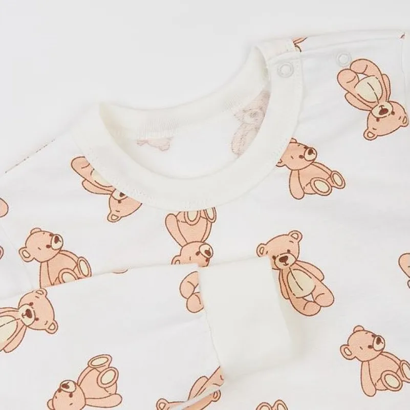 Пижама детская утепленная (свитшот + штаны) "Fairy Tale" beige bears - 1