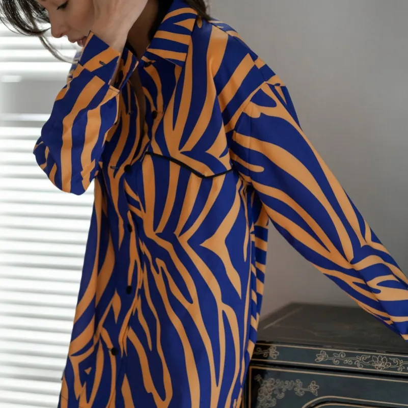 Жіночий костюм-трійка (Сорочка+бра+штани) "Florence" orange - 1