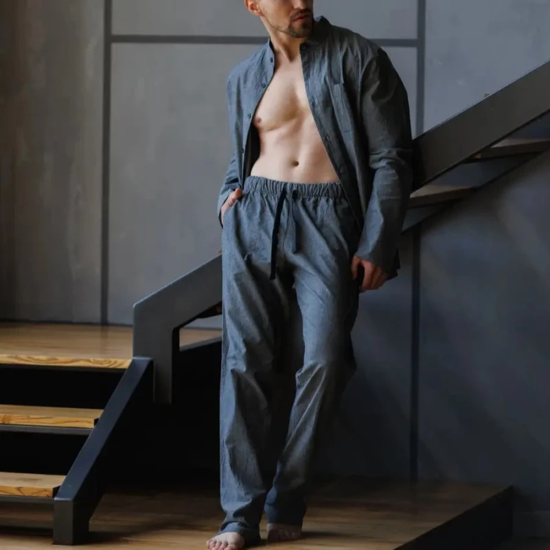 Пижама мужская Вареный хлопок Х "Florian" graphite - 4