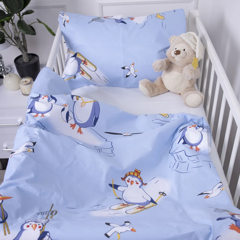 Дитяча постільна білизна Бязь Kids Time 17-0619 Funny penguins - 4