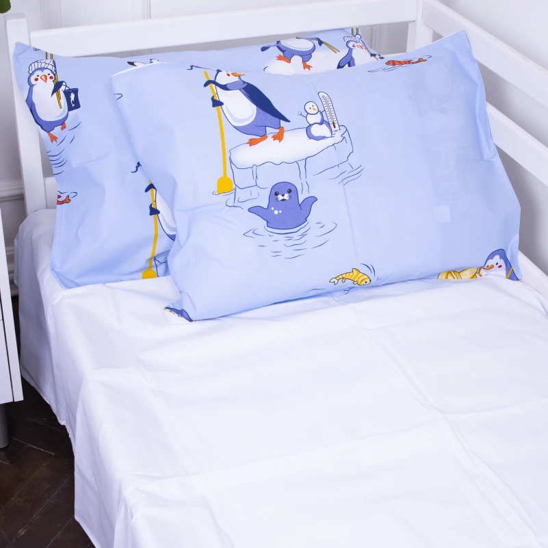 Дитяча постільна білизна Бязь Kids Time 17-0619 Funny penguins - 3