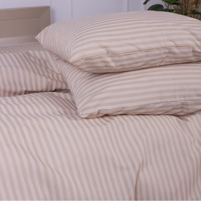 Комплект постільної білизни MirSon Ranforce Elite 17-0602 Stripe Creamy - 2