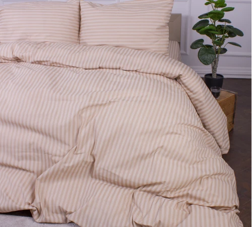 Комплект постільної білизни MirSon Ranforce Elite 17-0602 Stripe Creamy - 2