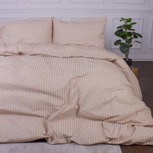 Пододеяльник MirSon Ranforce Elite 17-0602 Stripe Creamy - 2