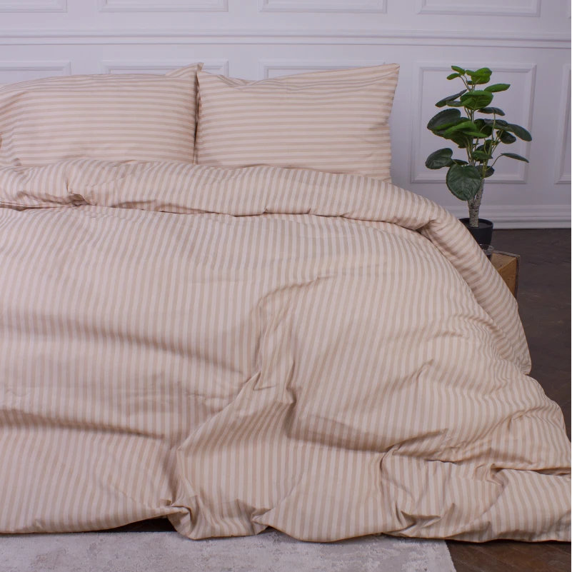 Комплект постільної білизни MirSon Ranforce Elite 17-0602 Stripe Creamy - 4