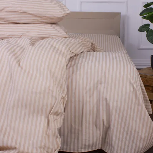 Простирадло MirSon Ranforce Elite 17-0602 Stripe Creamy - 2